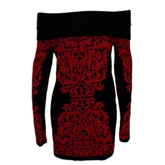 Inc International Concepts Black Red Sweater NWT - Picture 2 of 8